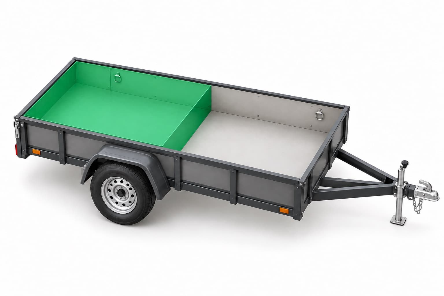 1/2 trailer load: illustrative trailer fill level