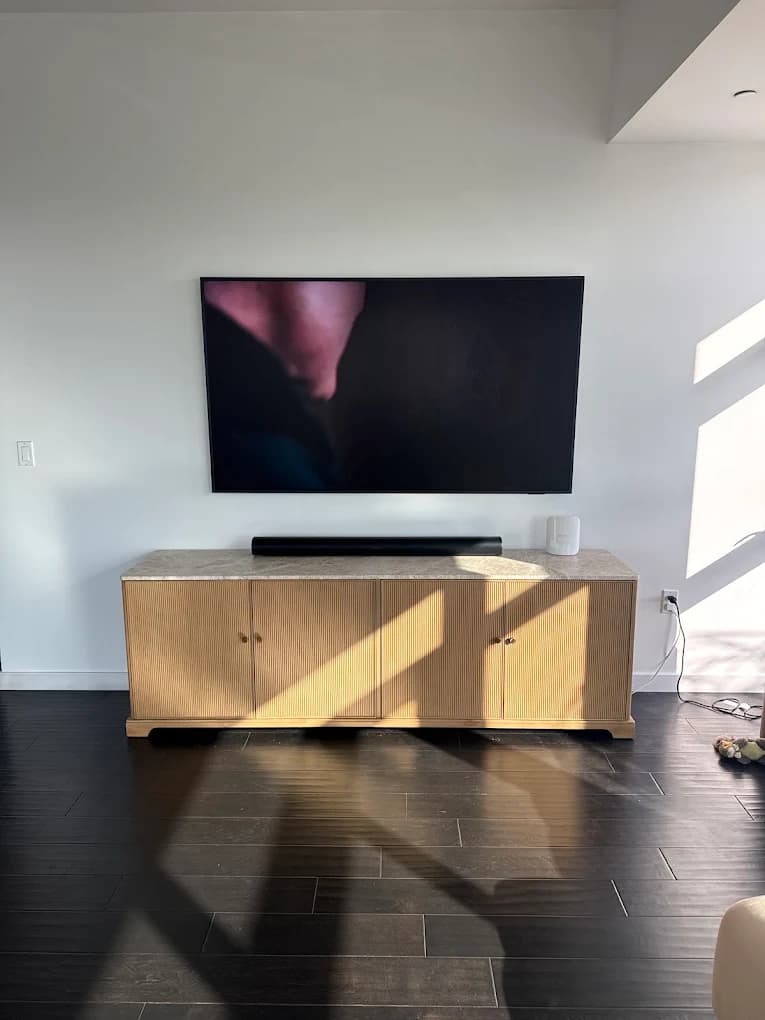 Frame TV and low-profile mounting