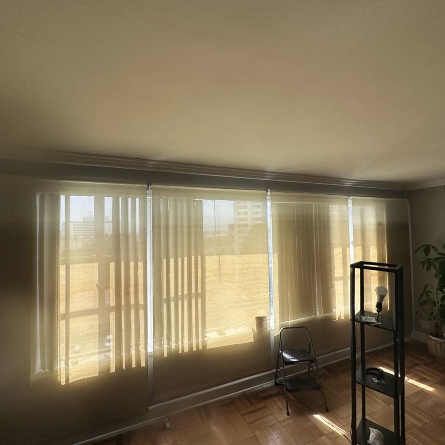 Curtain rod and blind placement measured