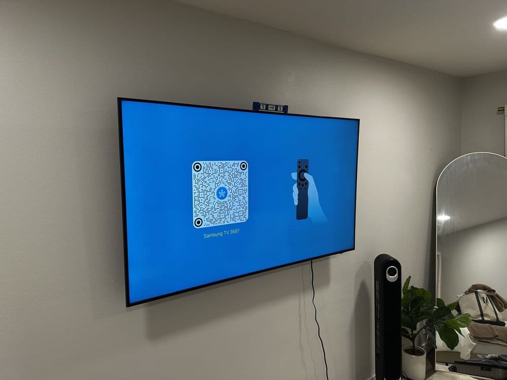 Completed TV wall mounting project
